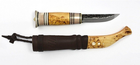 Нож Erapuu Puukko Curly Birch 95, 80CrV2, рукоятка - олений рог и карельская береза (14566) - изображение 1