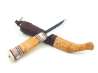 Нож Erapuu Puukko Curly Birch 95, 80CrV2, рукоятка - олений рог и карельская береза (14566) - изображение 6