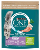 Sucha karma dla kotów Purina One Sensitive indyk z ryżem 800 g (7613032621810) - obraz 1