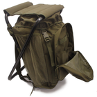 Рюкзак туристичний, тактичний, рибальський Mil-tec 20 л зі стільчиком (олива) - зображення 5