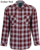 Тактическая клетчатая рубашка LA Police Gear Atlas Heavy Weight Flannel Medium, Ember Red