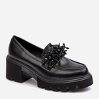 Loafersy damskie na obcasie Renesma 40 Czarne (5905677953794) - obraz 2