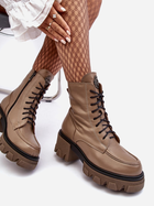 Жіночі зимові черевики високі Lemar Rehin 38 Коричневі (5905677952490) - зображення 8