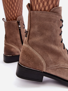 Жіночі зимові черевики високі Lemar Revin 37 Світло-коричневі (5905677952339) - зображення 7