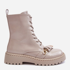 Жіночі зимові черевики високі S.Barski D&A MR870-67 36 Світло-сірі (5905677949513) - зображення 1