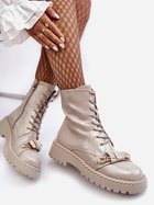 Жіночі зимові черевики високі S.Barski D&A MR870-67 39 Світло-сірі (5905677949483) - зображення 4