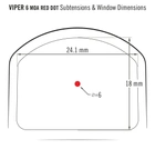 Прилад коліматорний Vortex Viper Red Dot 6 MOA (VRD-6) - зображення 6