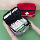 Аптечка, сумка-органайзер для медикаментов Красная ( код: IBH046R ) - изображение 7