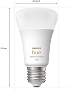 Zestaw startowy Philips HUE White and color ambiance 9W A60 E27 3 szt. + switch (8719514291355) - obraz 3