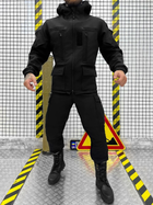 Тактичний теплий військовий комплект Leader ( Куртка + Штани ), Камуфляж: Чорний, Розмір: XXL - зображення 1