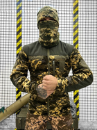 Тактичний теплий військовий комплект Mission ( Куртка + Фліска + Штани ), Камуфляж: Піксель, Розмір: L - зображення 4