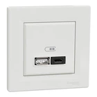USB розетка A+C 3A Asfora белая ABS [EPH2700421] Шнейдер Электрик