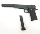 Страйкбольний пістолет Кольт 1911 (Colt M1911) Galaxy G6A з глушником і ЛЦВ - зображення 7
