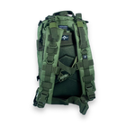 Рюкзак тактичний, штурмовий 18 л, 2 відділення, 2 фронтальні кишені, розмір 45*23*18 см, хакі - изображение 5
