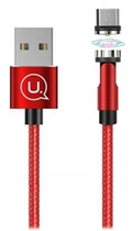 Kabel magnetyczny Usams USB - Micro-USB Type-B szybkie ładowanie 1 m czerwony (6958444924519) - obraz 1
