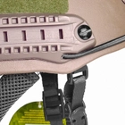 Шолом каска тактична Global Ballistics з системою Wendy FAST Future Assault Helmet NIJ IIIA Олива M-L в кольорі темний койот - зображення 10