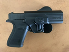 Кобура пластикова Amomax для пістолета Glock 19 Під ліву руку чорна - изображение 2