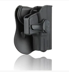 Кобура пластикова Amomax для пістолета Glock 19 чорна - зображення 2