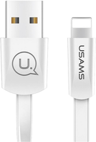 Kabel płaski Usams U2 US-SJ199 USB - Lighting 1.2 m biały (6958444955155) - obraz 1