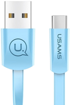 Kabel płaski Usams U2 US-SJ20 USB - USB-C 1.2 m niebieski (6958444955223) - obraz 1