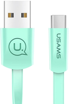 Kabel płaski Usams U2 US-SJ20 USB - USB-C 1.2 m zieliony (6958444955216) - obraz 1