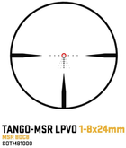 Оптичний приціл TANGO MSR 1-8X24MM, 30MM, SFP. Сітка MSR BDC8 з підсвічуванням - зображення 6