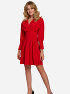 Sukienka trapezowa damska Makover K087 XL Czerwona (5903068497001) - obraz 1