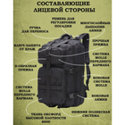 Тактический рюкзак Tactic 1000D средний MOLLE на 25 л тканей Кордура водонепроницаемость Черный 50x30x25см - изображение 3
