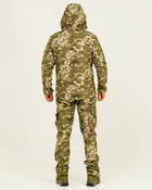 Костюм камуфляжный утепленный на флисе, куртка с капюшоном, ткань софтшелл пиксель, 56 - изображение 4