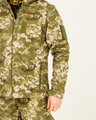 Костюм камуфляжный утепленный на флисе, куртка с капюшоном, ткань софтшелл пиксель, 56 - изображение 7