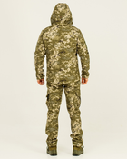 Костюм камуфляжный утепленный на флисе, куртка с капюшоном, ткань софтшелл пиксель, 46 - изображение 4