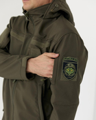 Костюм камуфляжний утеплений на флісі, куртка з капюшоном, тканина софтшелл, колір олива, 56 - зображення 13