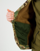 Костюм камуфляжный утепленный на флисе, куртка с капюшоном, ткань софтшелл Мультикам, 56 - изображение 6