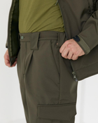 Костюм камуфляжний утеплений на флісі, куртка з капюшоном, тканина софтшелл, колір олива 60 - зображення 5