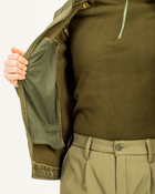 Костюм камуфляжний утеплений на флісі, куртка з капюшоном, тканина софтшелл, колір олива, 46 - зображення 7
