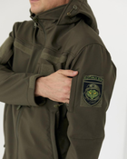 Костюм камуфляжний утеплений на флісі, куртка з капюшоном, тканина софтшелл, колір олива, 46 - зображення 13