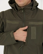 Костюм камуфляжний утеплений на флісі, куртка з капюшоном, тканина софтшелл, колір олива, 46 - зображення 14