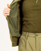 Костюм камуфляжный утепленный на флисе, куртка с капюшоном, ткань софтшелл, цвет олива, 48 - изображение 8