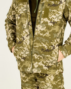 Костюм камуфляжний утеплений на флісі, куртка з капюшоном, тканина софтшелл піксель 54 - зображення 5
