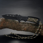 Нож Складной Карманный с огнивом и свистком Полуавтоматический FLINT - изображение 9