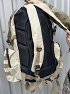 Тактический рюкзак светлый бежевый (песок) с косым карманом 120 л. - изображение 9