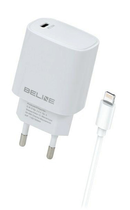 Мережевий зарядний пристрій Beline 20 W 1 x USB Type-C + кабель lightning PD 3.0 White (5905359813330) - зображення 1