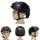 Спортивний захисний шолом Fast для страйкболу та тренувань у стилі SWAT з отворами Чорний (1011-336-02) - зображення 2