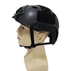 Спортивний захисний шолом Fast для страйкболу та тренувань у стилі SWAT з отворами Чорний (1011-336-02) - зображення 7