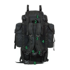 Туристичний армійський міцний рюкзак 5.15.b 75 літрів Чорний - зображення 4