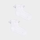 Набір шкарпеток дитячий YOCLUB 3Pack Girl's Socks With Frill SKL-0009G-0100 17-19 3 пари White (5904921620802) - зображення 2