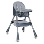 Дитячий стільчик для годування BAMBI M 5722 Gray екошкіра максимальне навантаження 20 кг