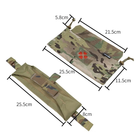 Тактический медицинский подсумок IFAK First Aid Kit Pouch Roll In 1 Trauma Pouch 500D Cordura Nylon 8507 - изображение 3