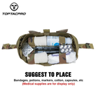 Тактический медицинский подсумок IFAK First Aid Kit Pouch Roll In 1 Trauma Pouch 500D Cordura Nylon 8507 - изображение 6