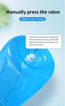 Іригатор для промивання носа на 300 мл. для дорослих та дітей, Синій - зображення 5